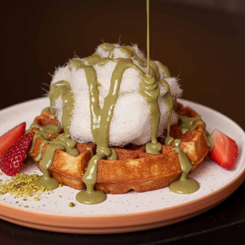 Pistachio Ghazleh Waffle